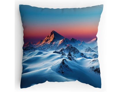 Polštářek s potiskem Nahoře na hoře