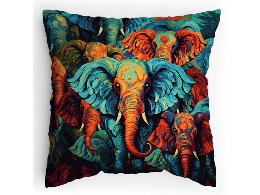 Polštářek s potiskem Mystičtí Sloni