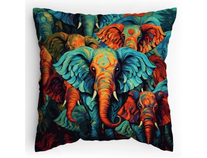 Polštářek s potiskem Mystičtí Sloni