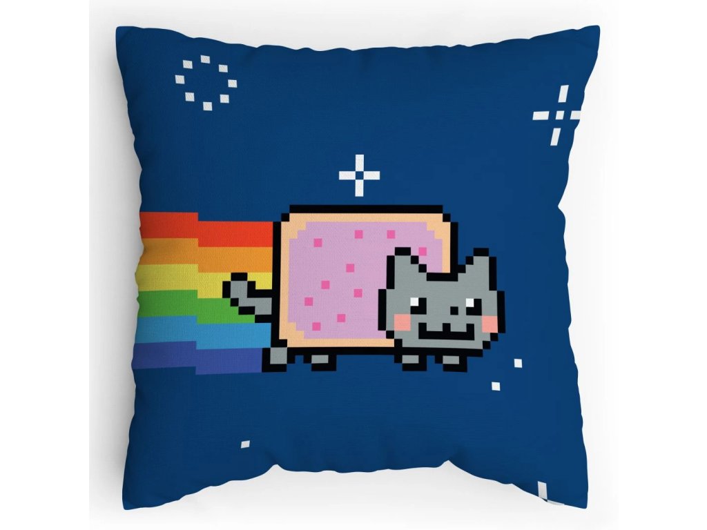 Polštářek s potiskem Nyan Cat
