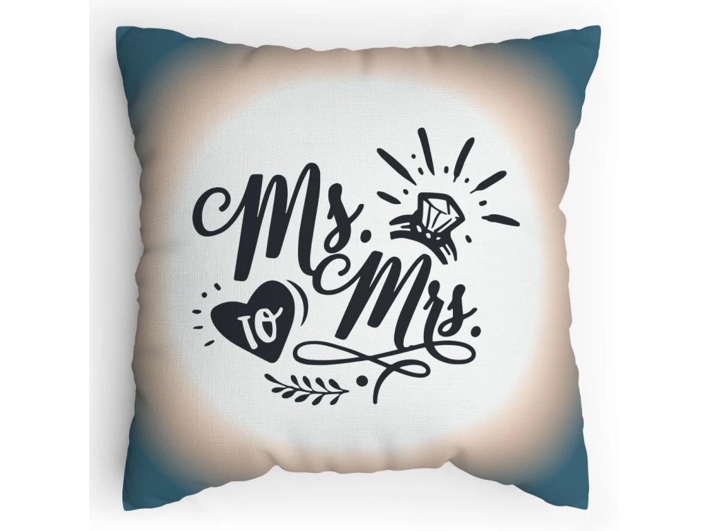 Polštářek s potiskem Pan a paní - Novomanželský