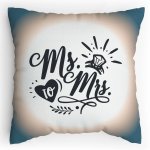 Polštářek s potiskem Pan a paní - Novomanželský