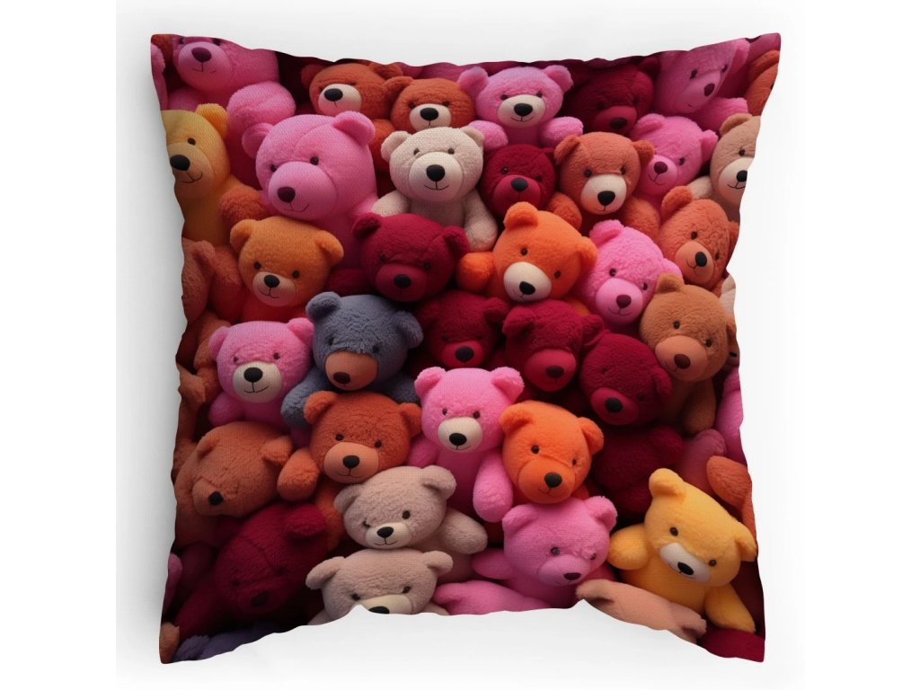 Polštářek s potiskem Plyšový medvědi