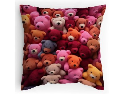 Polštářek s potiskem Plyšový medvědi