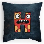 Polštářek s potiskem Příšerky H