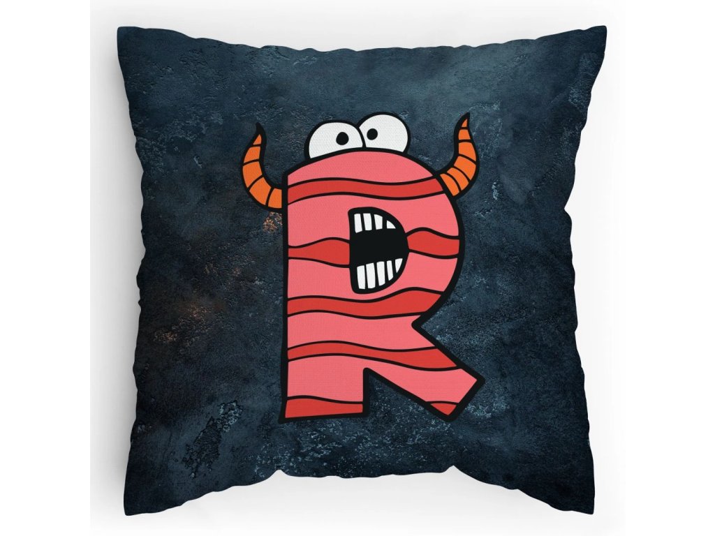 Polštářek s potiskem Příšerky R