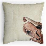 Polštářek s potiskem Retro housle