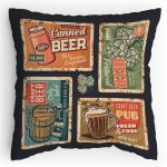 Polštářek s potiskem Retro pivní USA reklamy