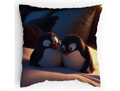 Polštářek s potiskem Roztomilý tučňáci