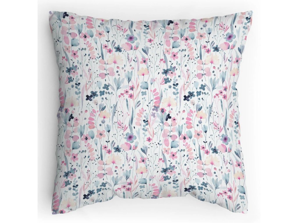 Polštářek s potiskem Růžový nádech léta