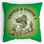 Polštářek s potiskem Rybářské motto