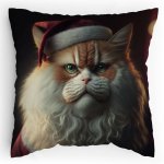 Polštářek s potiskem Santa Mňaus