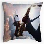 Polštářek s potiskem Sax-club