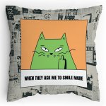 Polštářek s potiskem Smát se nebudu