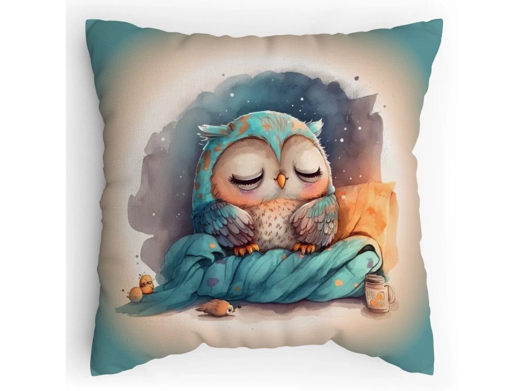 Polštářek s potiskem Sovička Vodovky