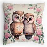 Polštářek s potiskem Sovičky Provance
