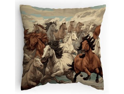 Polštářek s potiskem Splašené stádo