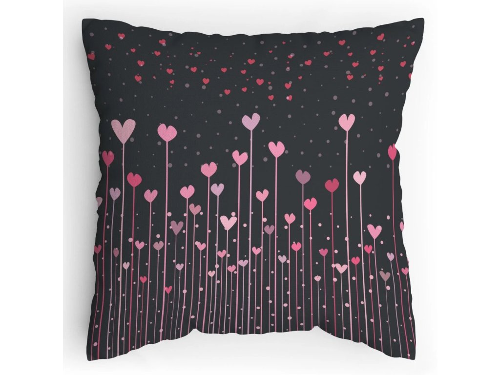 Polštářek s potiskem Srdcovka