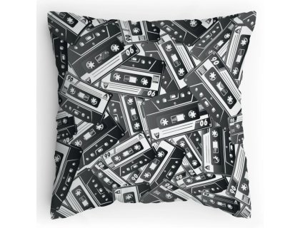 Polštářek s potiskem Stará dobrá kazeta