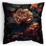 Polštářek s potiskem Tma v růžích