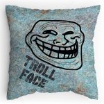 Polštářek s potiskem Trollface