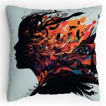 Polštářek s potiskem Tvář ve větru