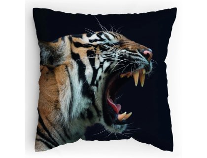Polštářek s potiskem Tygr, jakože fakt velkej!