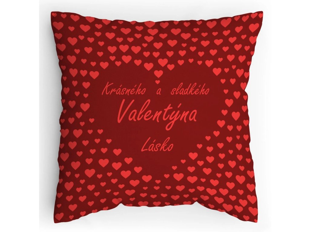 Polštářek s potiskem Valentýnka 1