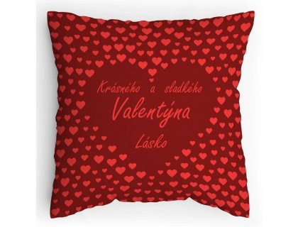 Polštářek s potiskem Valentýnka 1