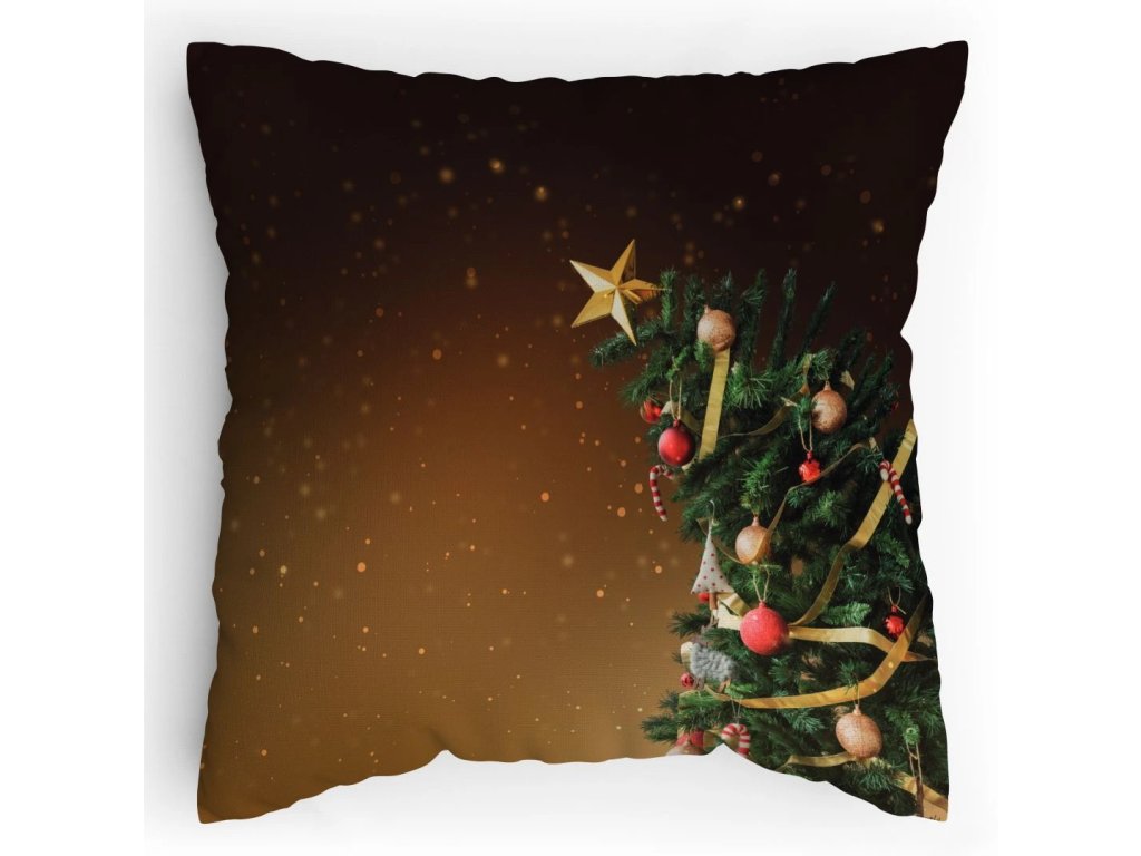 Polštářek s potiskem Vánoční stromeček