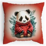 Polštářek s potiskem Vánoční panda