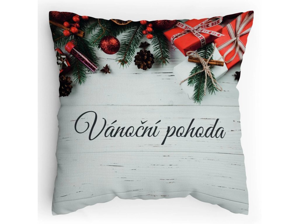 Polštářek s potiskem Vánoční pohoda