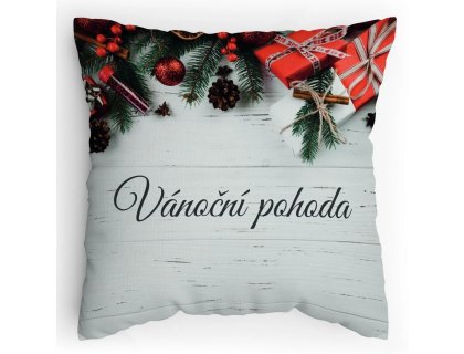 Polštářek s potiskem Vánoční pohoda