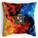 Polštářek s potiskem Voda a Oheň