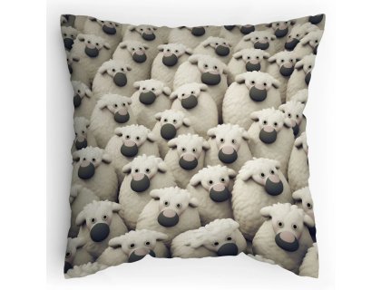 Polštářek s potiskem Vykulené ovce