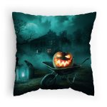 Polštářek s potiskem Vysmátá dýně v kolečku