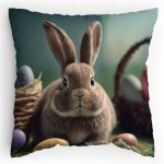 Polštářek s potiskem Zajíček a košíky