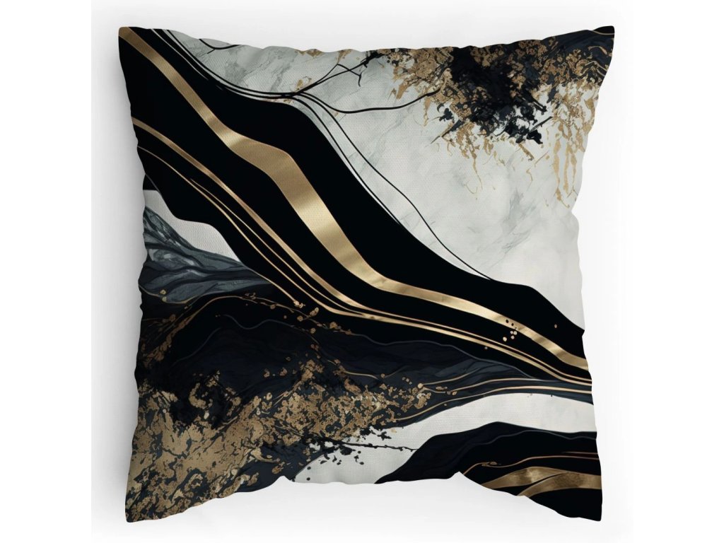 Polštářek s potiskem Zlatý Mramor