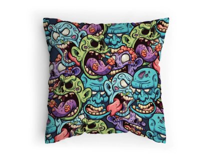 Polštářek s potiskem Zombie