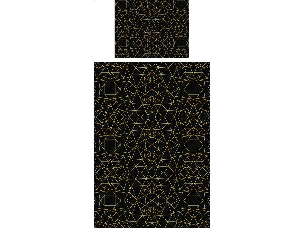 Povlečení s potiskem Art Deco Gold Tria
