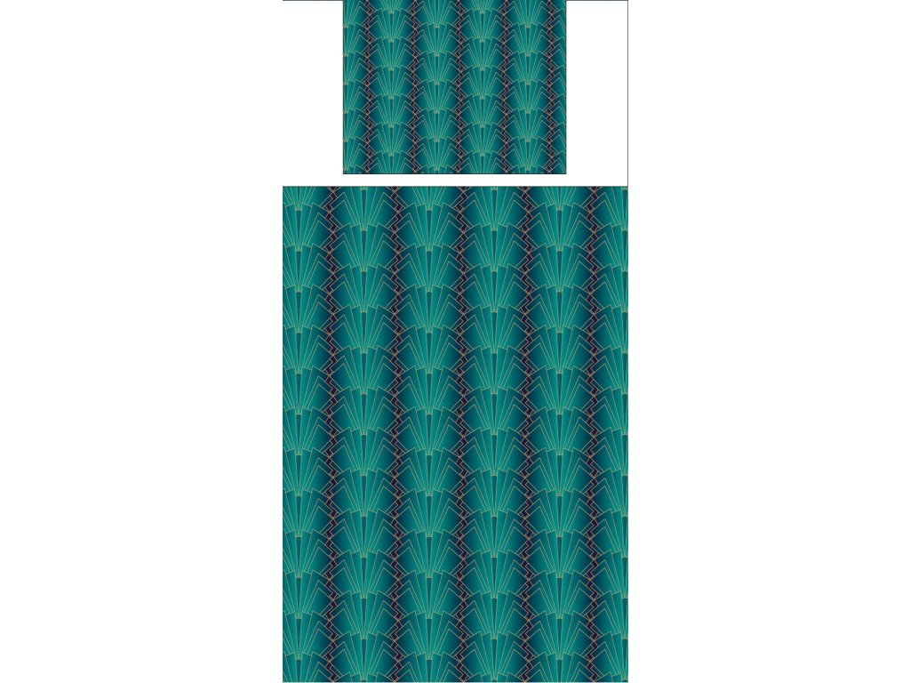Povlečení s potiskem Art Deco Green shell