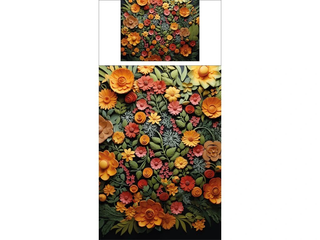 Povlečení s potiskem Bohaté květy