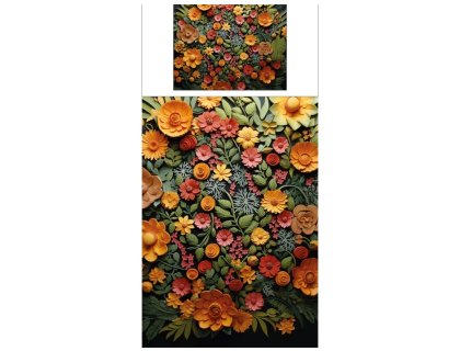 Povlečení s potiskem Bohaté květy