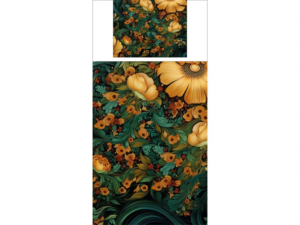 Povlečení s potiskem Byliny a květy