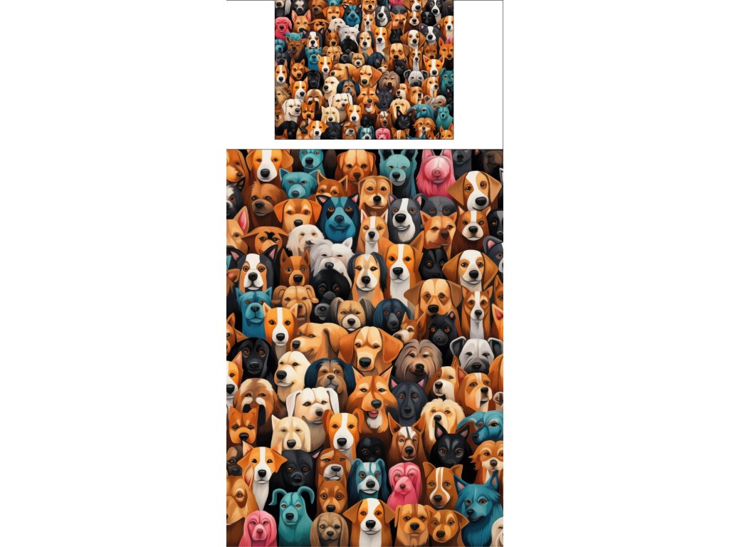 Povlečení s potiskem Hromada Psů