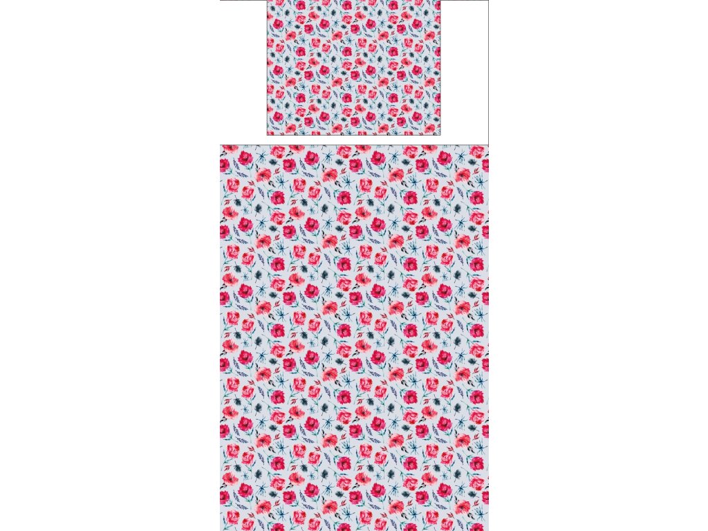 Povlečení s potiskem Klasické květy