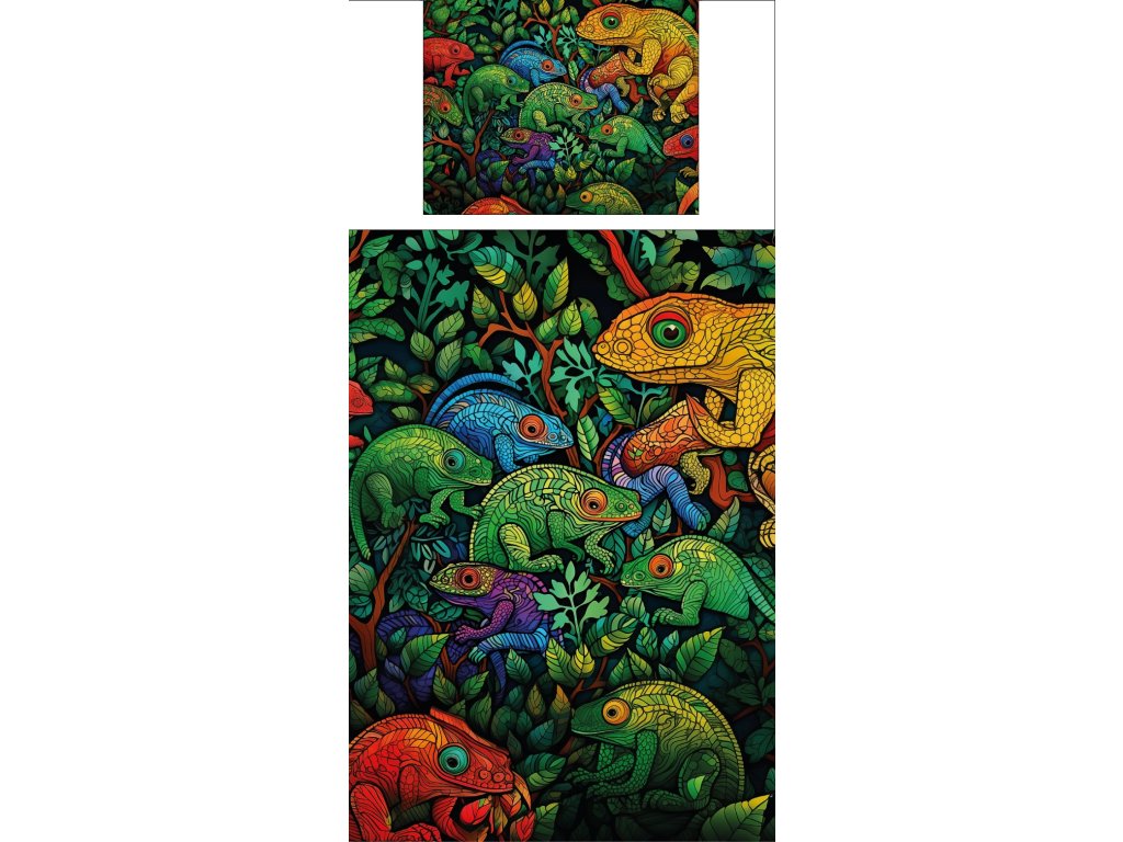 Povlečení s potiskem Mystičtí Chameleoni
