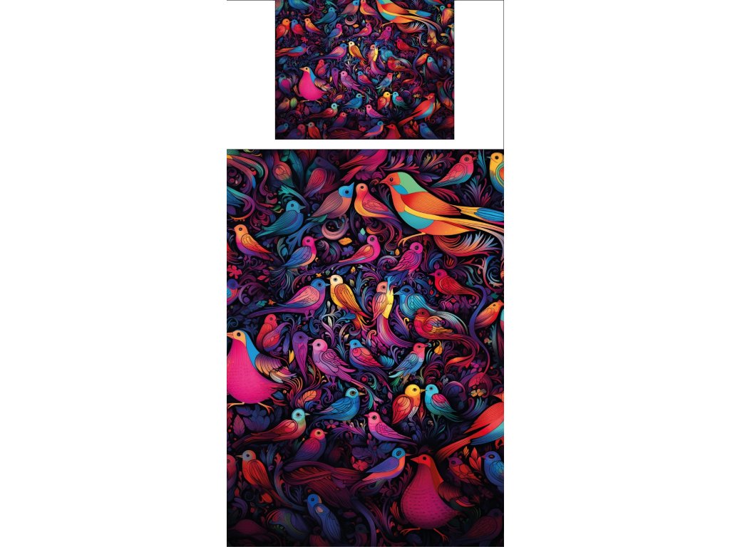 Povlečení s potiskem Mystičtí ptáci