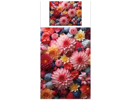 Povlečení s potiskem Pastelové Květiny