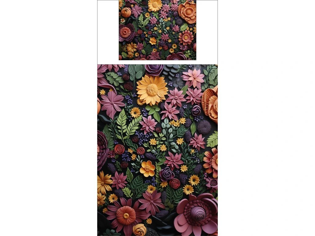 Povlečení s potiskem Růžové květy